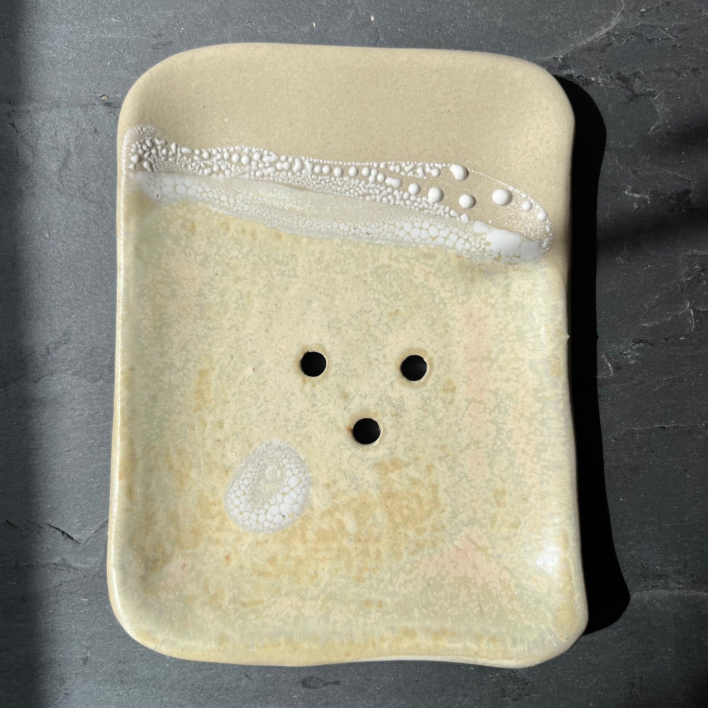 Handmade Himalayan Salt Ceramic Soap Dish